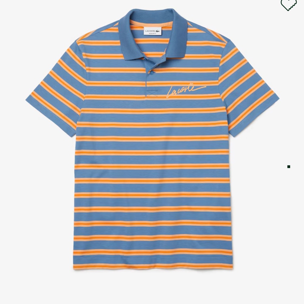 NEW! Lacoste Men's Regular Fit Cotton Polo Striped Shirt Medium NWT